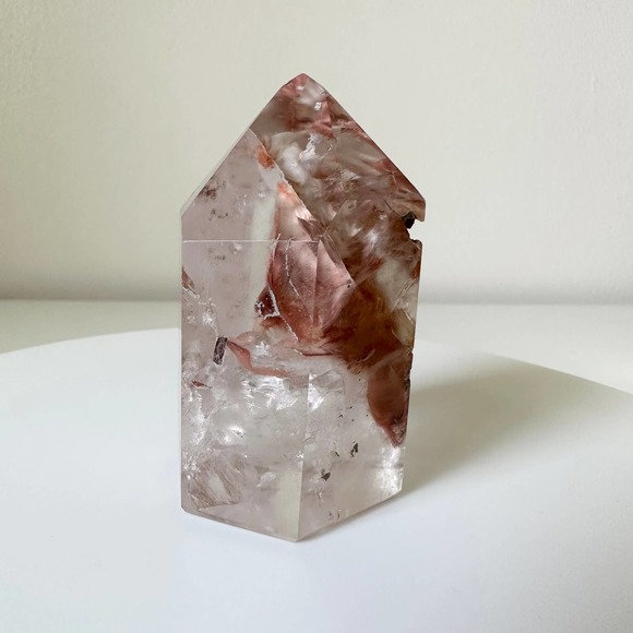 Fire Amphibole Quartz Tower Angel Phantom Crystal Natural High Quality - Picture 7 of 7